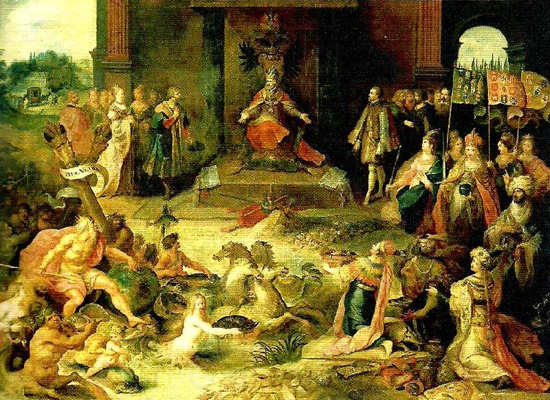 Huldrych Zwingli allegorinover tillfallet Norge oil painting art